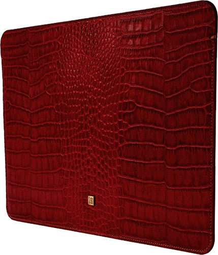 MacBook Air Red Croco Premium Leather Sleeve - VORYA
