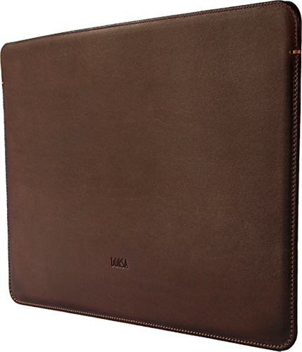 MacBook Air Dark Brown Cowboy Premium Leather Sleeve - VORYA