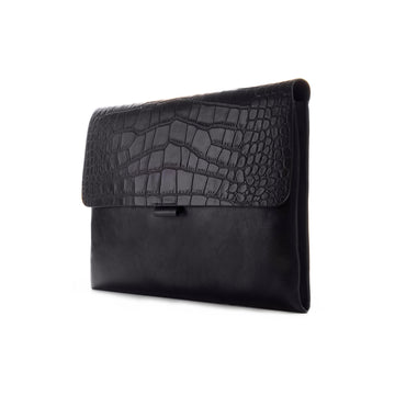 Black Croco Premium Leather Cover for MacBook Retina 13