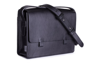 Black Leather Bag, Crossbody, Satchel, Handmade bag, Women Handbag, Saddle Bag, everyday bag