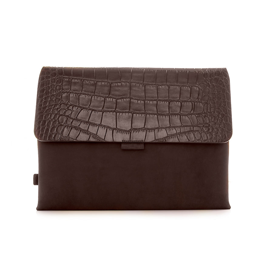 Brown Croco Premium Leather Cover for MacBook Retina 13