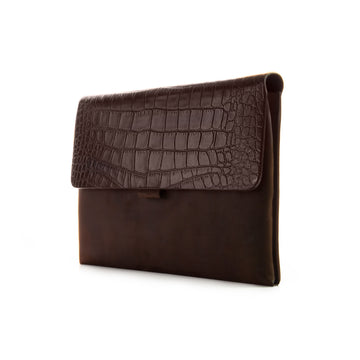 Brown Croco Premium Leather Cover for MacBook Retina 13