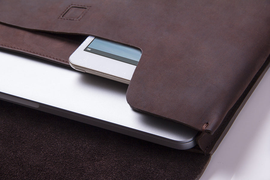 Brown Croco Premium Leather Cover for MacBook Retina 13