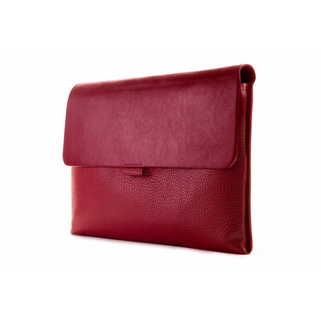 Crimson Red Premium Leather Cover for MacBook Retina 13