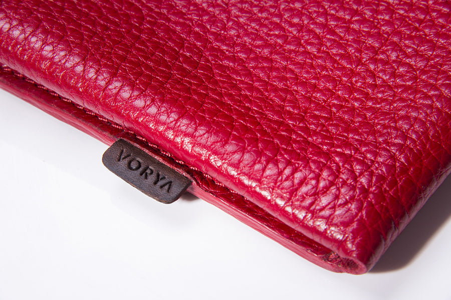 Crimson Red Premium Leather Cover for MacBook Retina 13