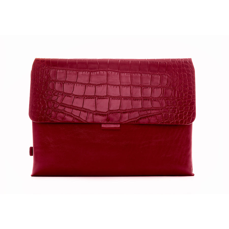 Red Corco Premium Leather Cover for MacBook Retina 13