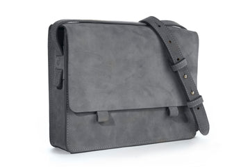 Grey Crossbody Leather Bag, Satchel, Handmade bag, Women Handbag, Crossbody Women Bag, Saddle Bag, everyday bag