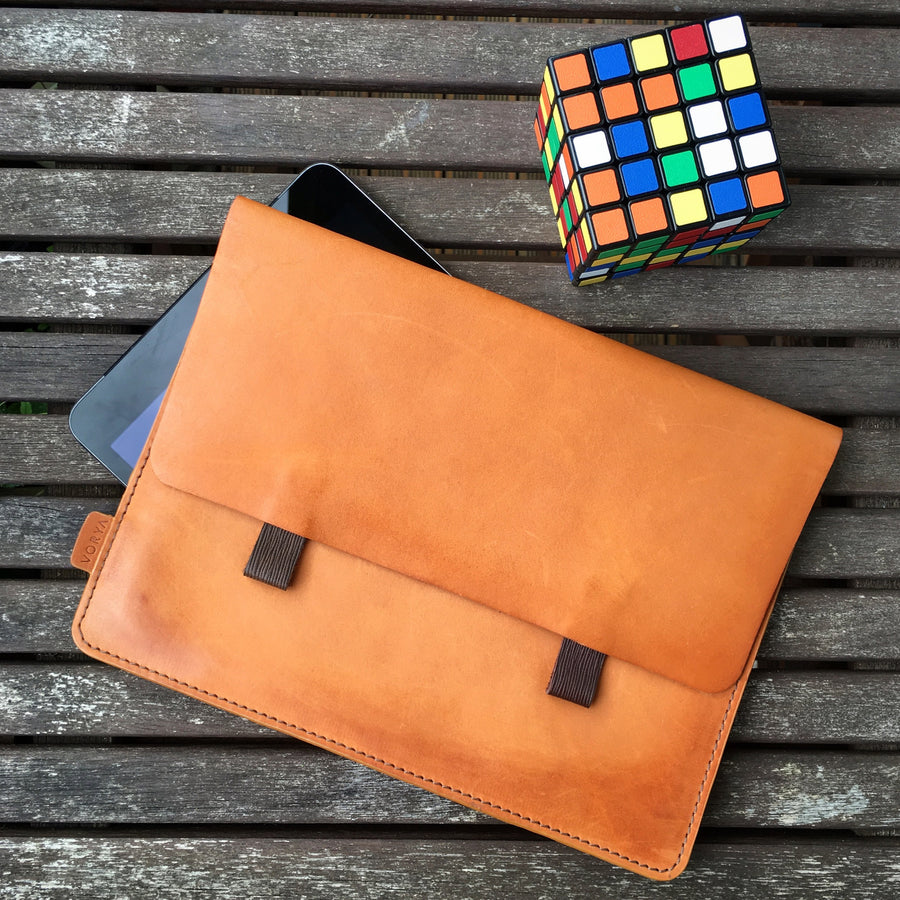 Toffee Premium Genuine Leather Pouch/ Sleeve/ cover for iPad Air- 10