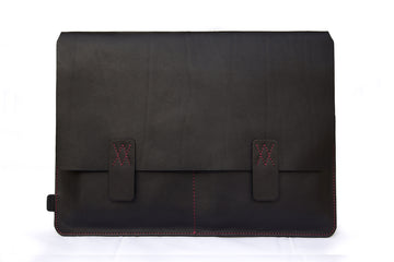 Nero Black (R) Premium Natural Leather Portfolio / Cover for MacBook Retina 13