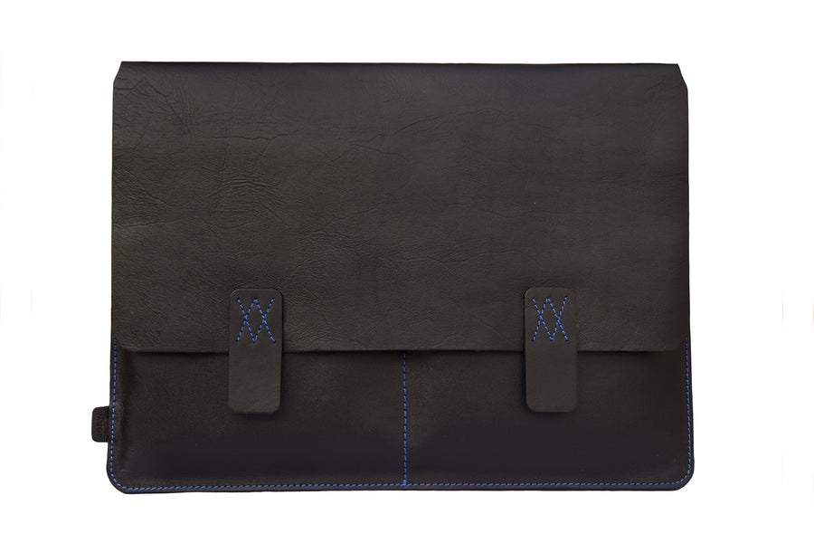 Nero Black Premium Natural Leather Portfolio / Cover for MacBook Retina 13