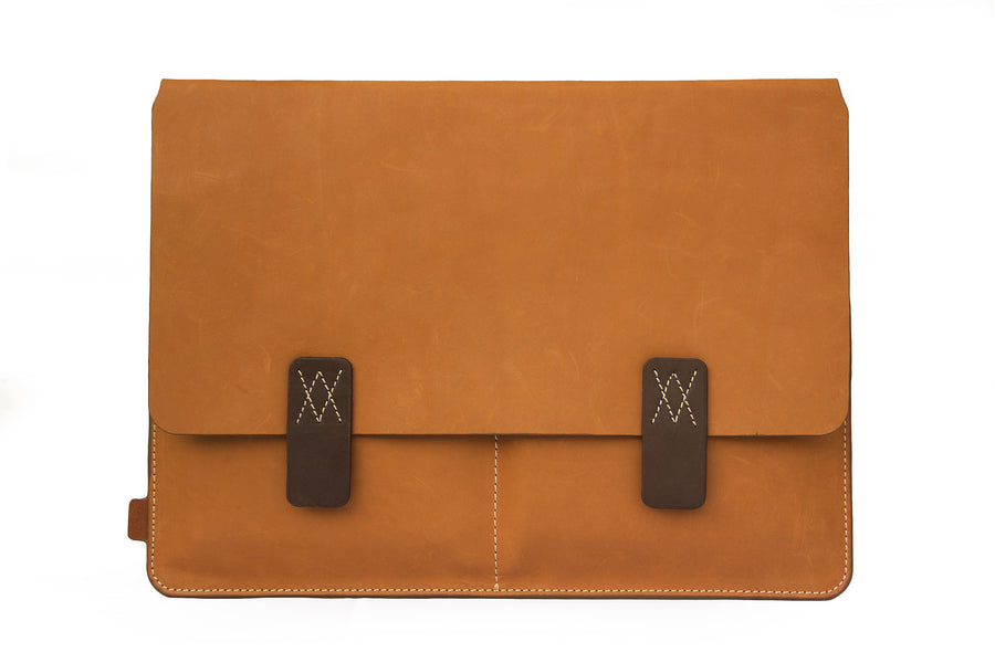 Amsterdam Tan Premium Natural Leather Cover for MacBook Retina 12