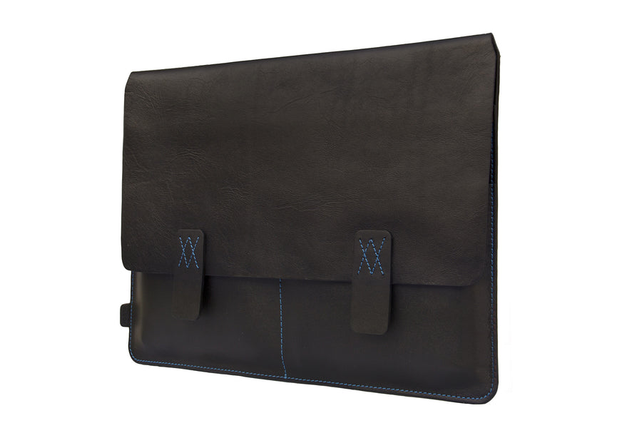 Nero Black Premium Natural Leather Portfolio / Cover for MacBook Retina 13