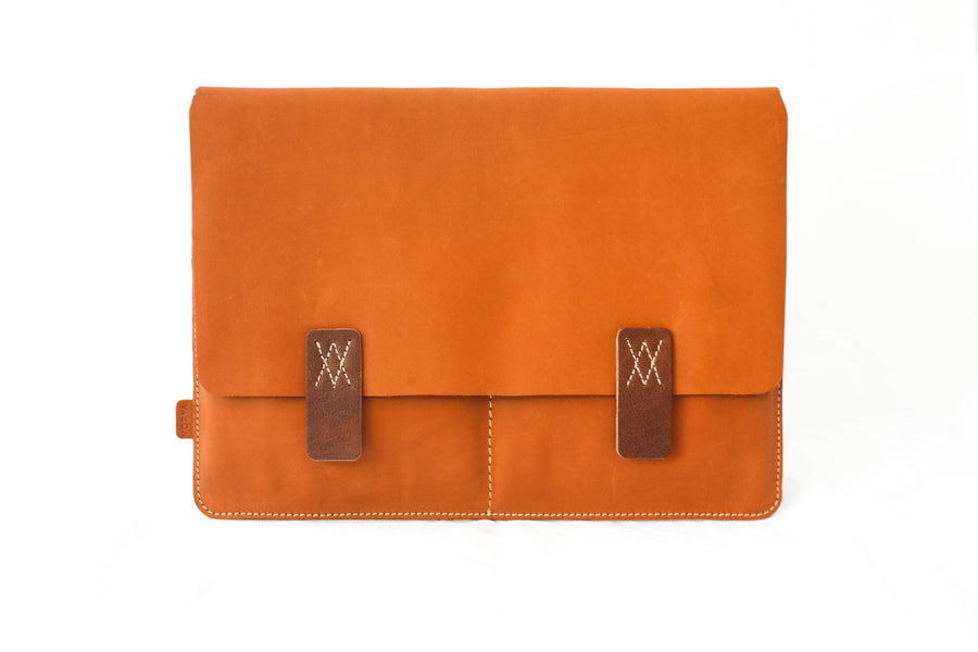 Amsterdam Tan Premium Natural Leather Portfolio / Cover for MacBook Retina 13