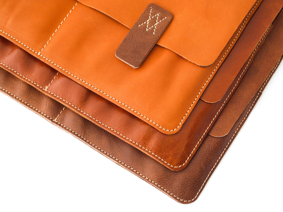 Rusty Brown Premium Natural Leather Cover for MacBook Retina 12